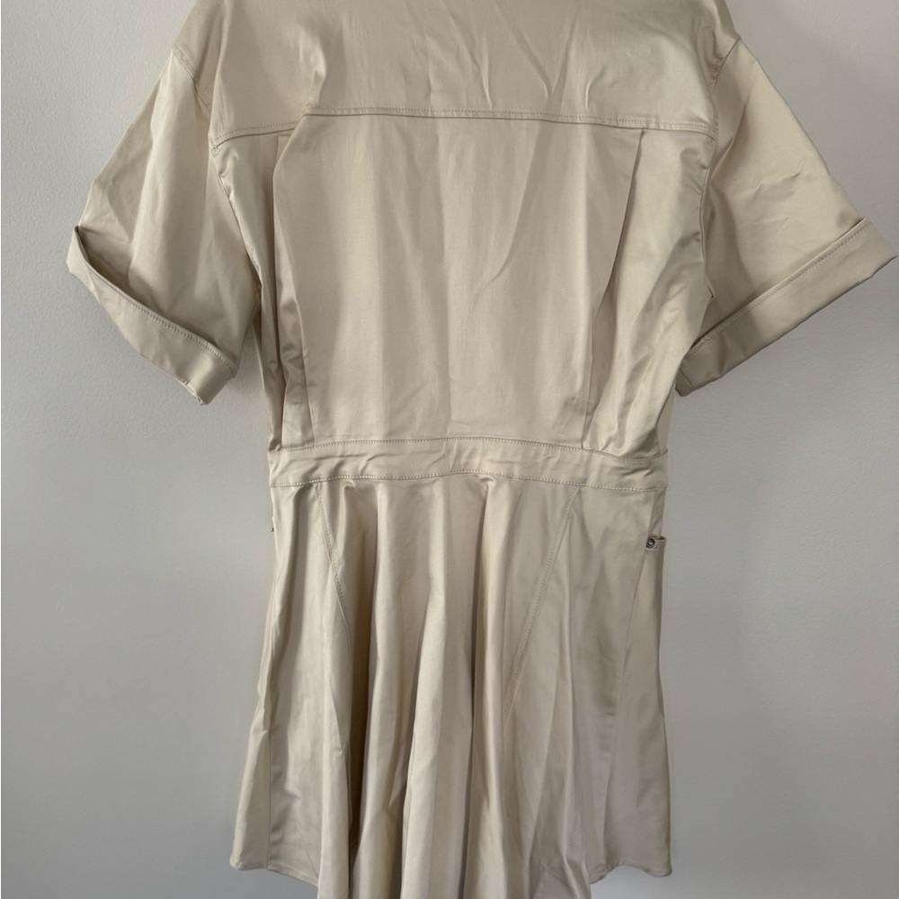 Zara Khaki Short Sleeve Dress - Picture 8 of 10